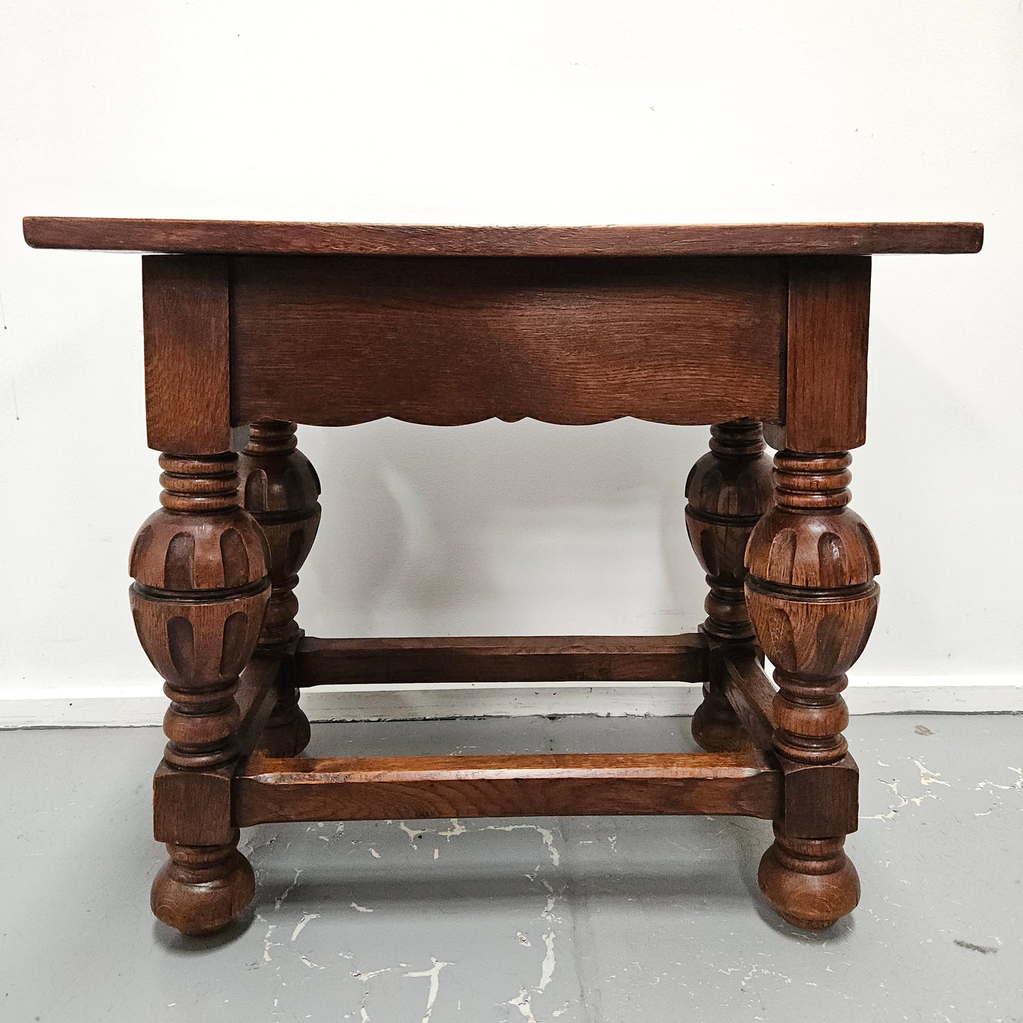 Lovely French oak 19th Century style coffee table with lovely details. It is in good original detailed condition and has been sourced directly from France.