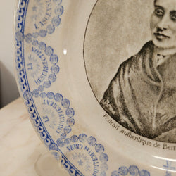 Antique French 'Lourdes' Plate | Antique & Vintage | Moonee Ponds Antiques | Australia Wide Delivery