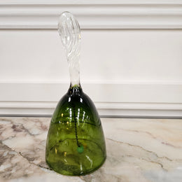 Crystal Green Glass Bell