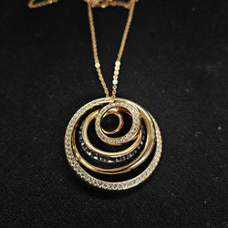 Dynamic Swarovski Gold Tone Pendant | Antique & Vintage | Moonee Ponds Antiques | Australia Wide Delivery