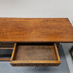 Spanish Style French Elm Two Drawer Console Table | Antique & Vintage | Moonee Ponds Antiques | Australia Wide Delivery