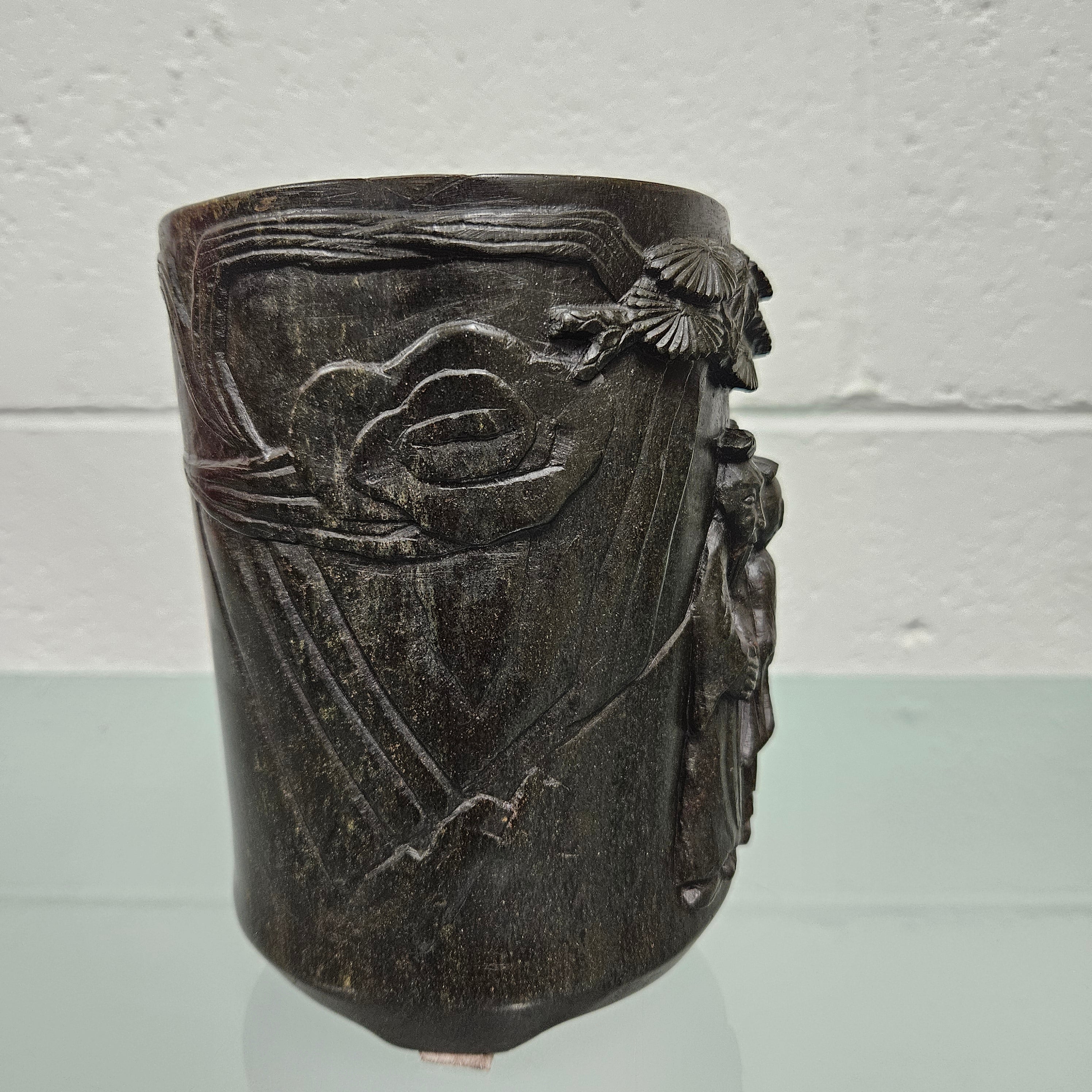 Antique Qing Dynasty Hand Carved Soap Stone Scholar's Brush Pot | Antique & Vintage | Moonee Ponds Antiques | Australia Wide Delivery