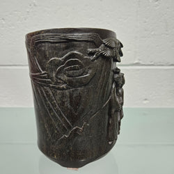 Antique Qing Dynasty Hand Carved Soap Stone Scholar's Brush Pot | Antique & Vintage | Moonee Ponds Antiques | Australia Wide Delivery
