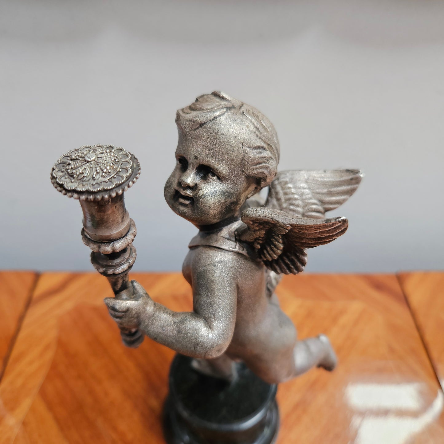 19th Century Silver Gilt Bronze Cherub