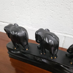 Vintage Ebony Walking Elephants Statue | Antique & Vintage | Moonee Ponds Antiques | Australia Wide Delivery