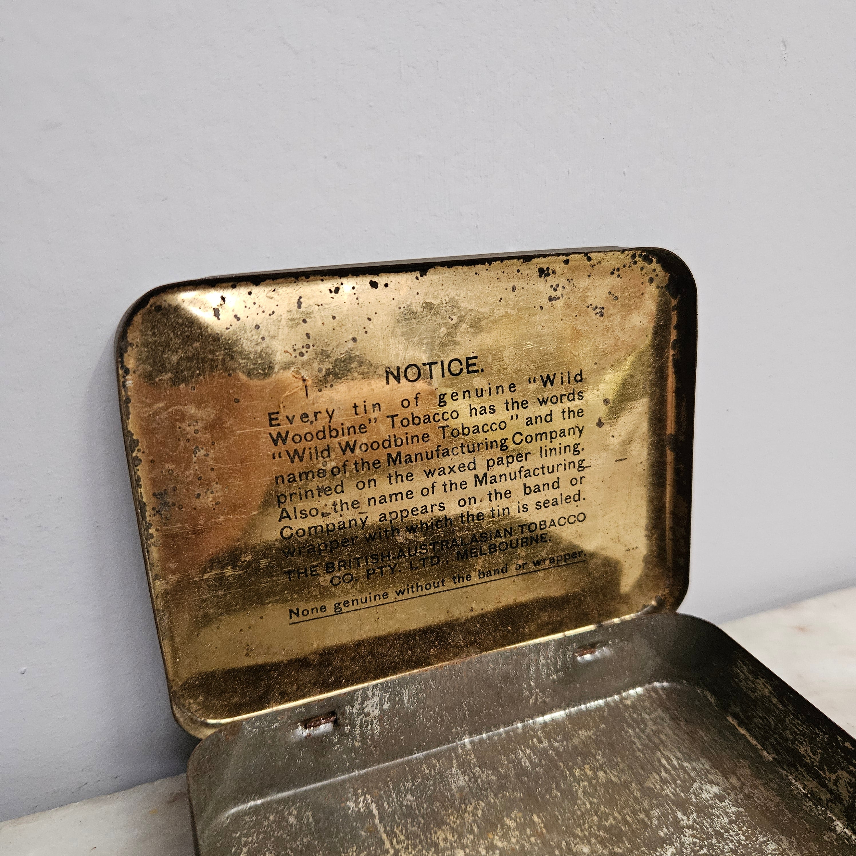 Vintage "Wild Woodbine" Tobacco Tin 2oz | Antique & Vintage | Moonee Ponds Antiques | Australia Wide Delivery