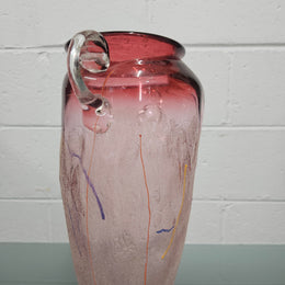 Mid Century Modern Art Glass Vase Signed On Base