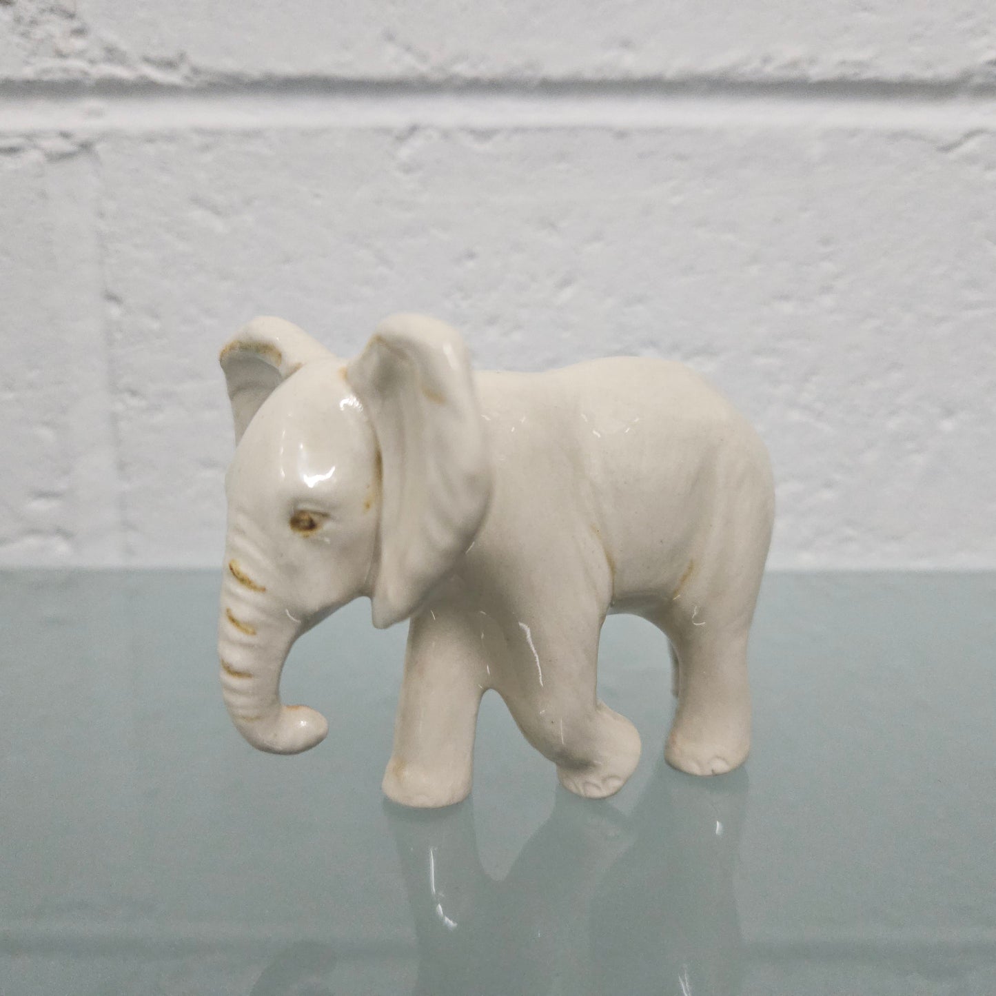 Signed Pottery Elephant