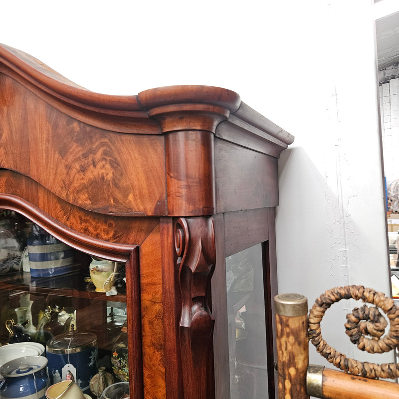 Flame Mahogany Display Cabinet
