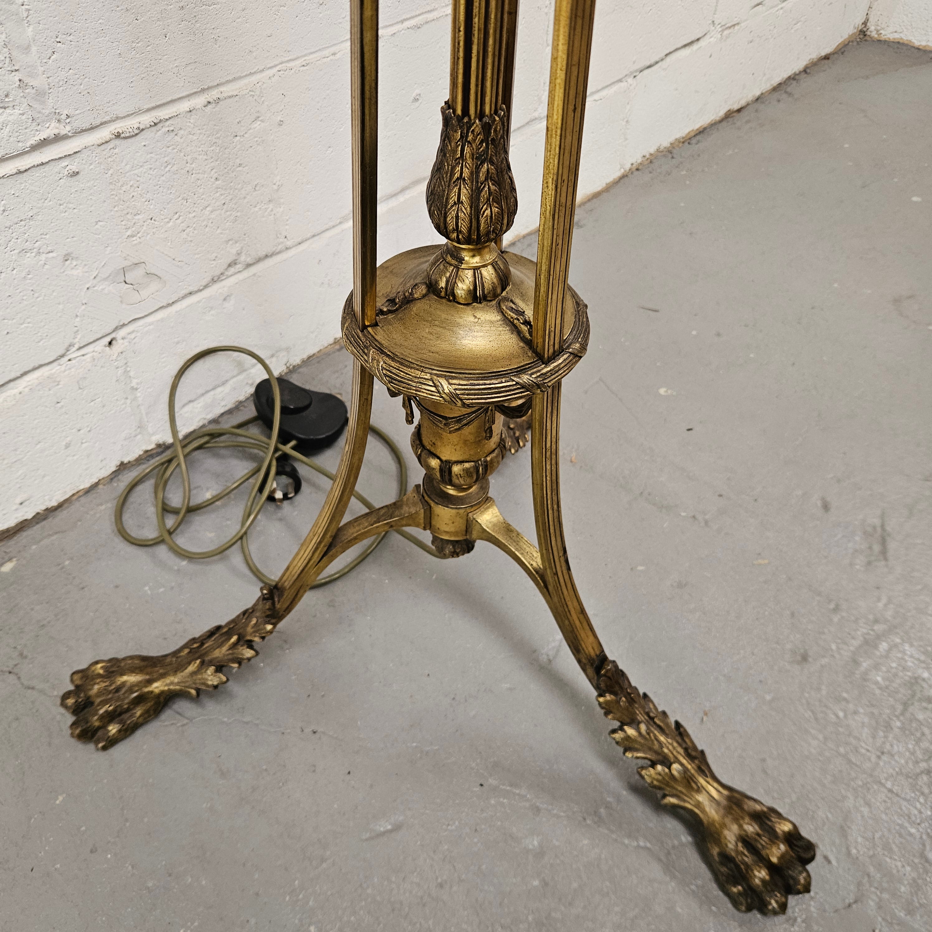 Napolean Style Gilt Standard Lamp & Shade | Antique & Vintage | Moonee Ponds Antiques | Australia Wide