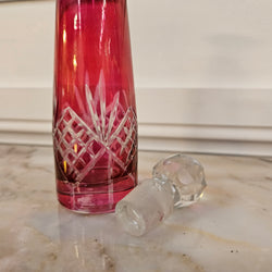 Pink Flash Glass Scent Bottle With Stopper | Antique & Vintage | Moonee Ponds Antiques | Australia Wide Delivery
