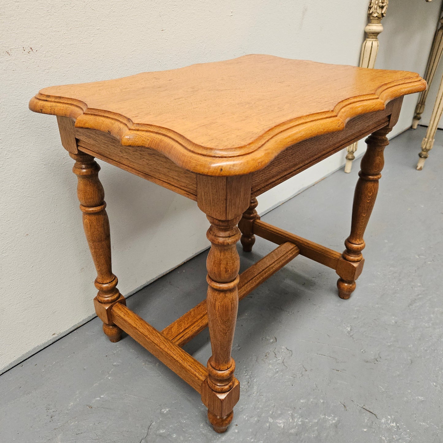 French Provincial Oak Small Side Table