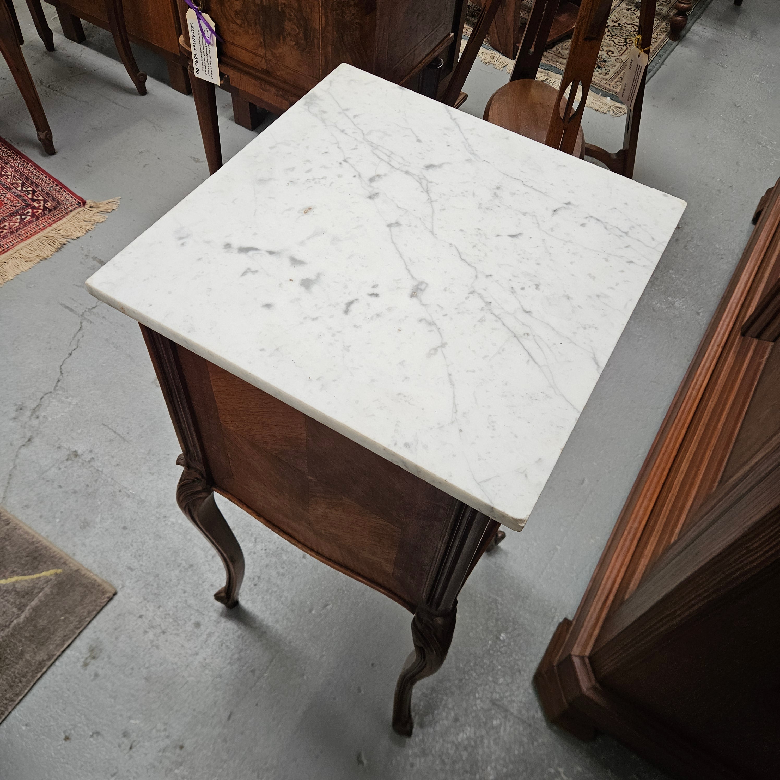 Louis XV Style Marble Top Single Bedside | Antique & Vintage | Moonee Ponds Antiques | Australia Wide Delivery