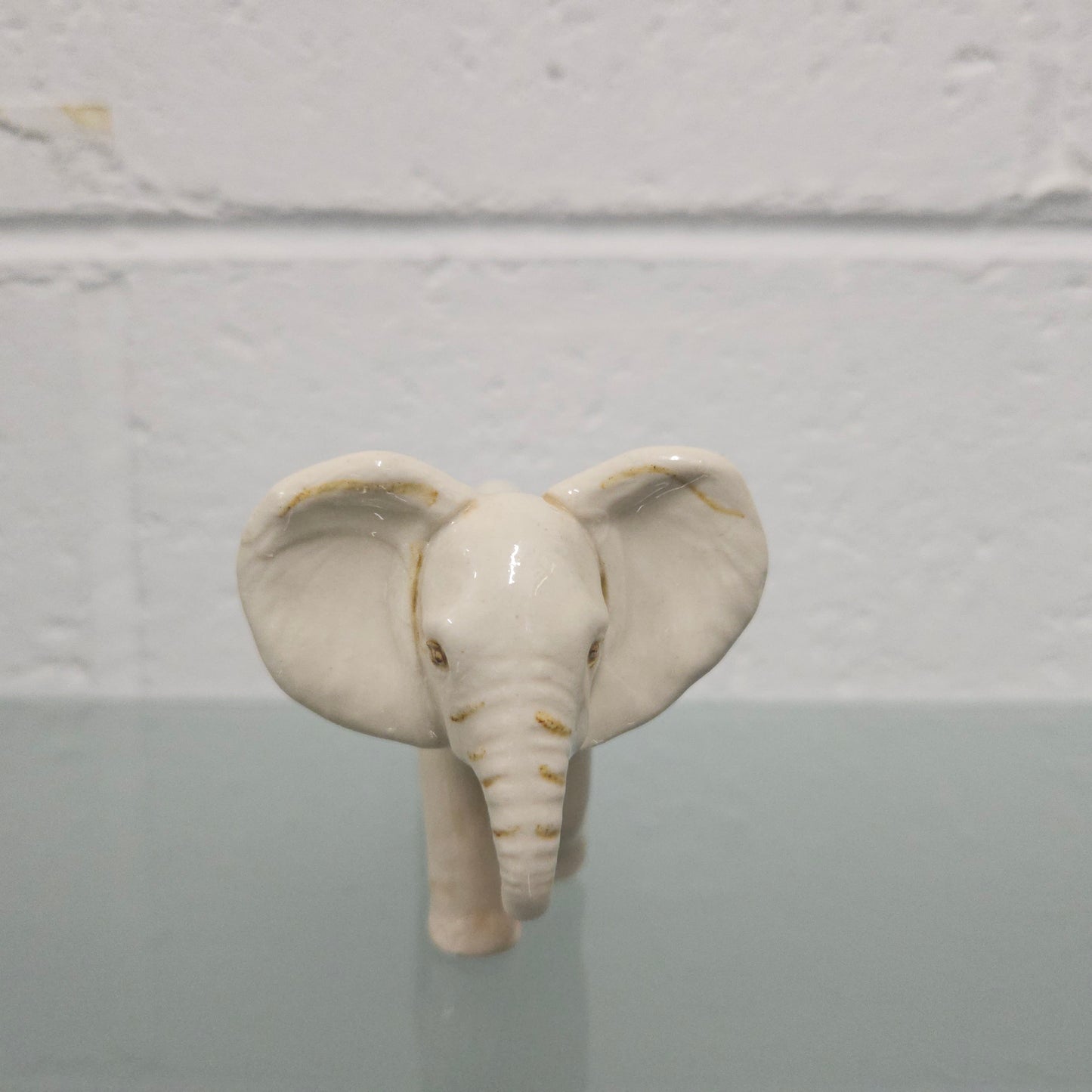 Signed Pottery Elephant