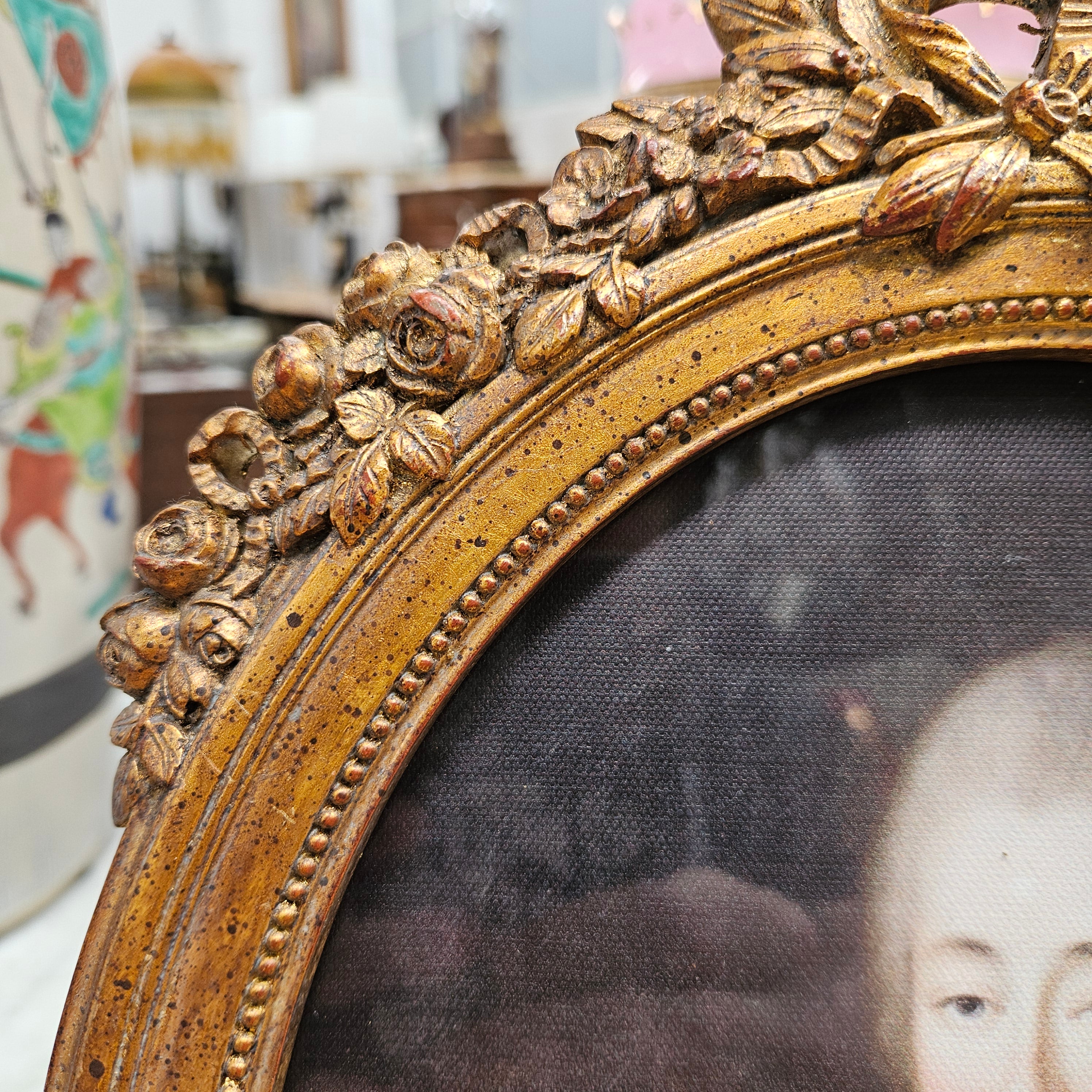 Oval Decorative Framed Period Print | Antique & Vintage | Moonee Ponds Antiques | Australia Wide