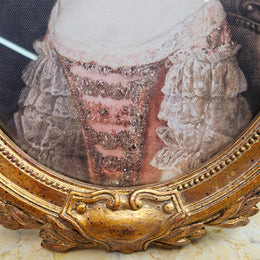 Oval Decorative Framed Period Print