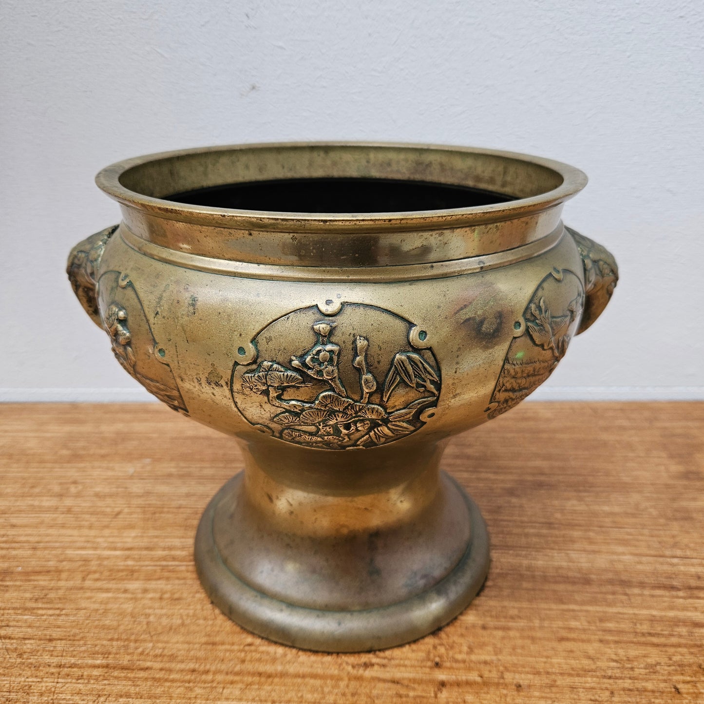 Antique Chinese Brass Jardiniere