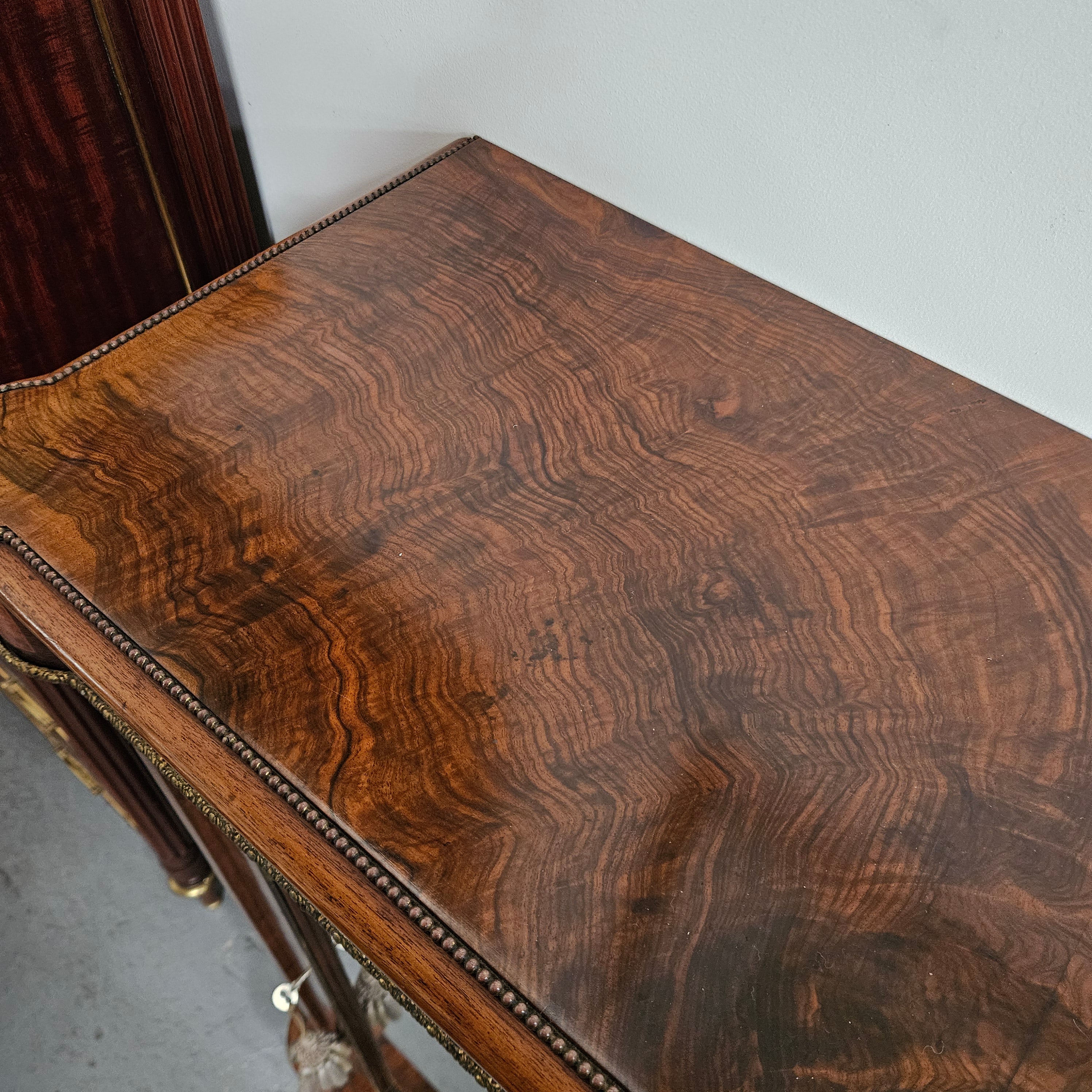 Beautiful Figured Walnut Victorian Inlaid Piers Cabinet | Antique & Vintage | Moonee Ponds Antiques | Australia Wide Delivery
