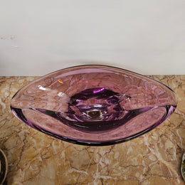 Val Lambert Signed Art Glass Vase