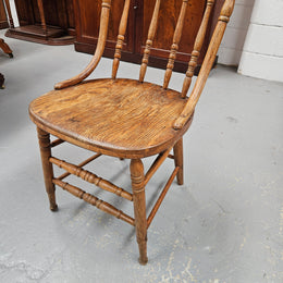 Vintage Oak Spindle Back Chair