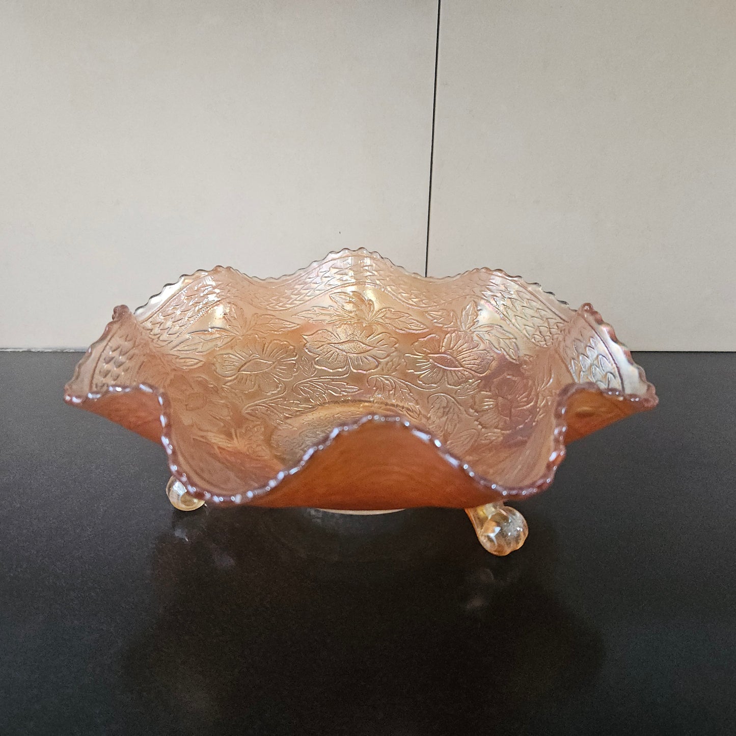 Large Antique Carnival Glass Bowl