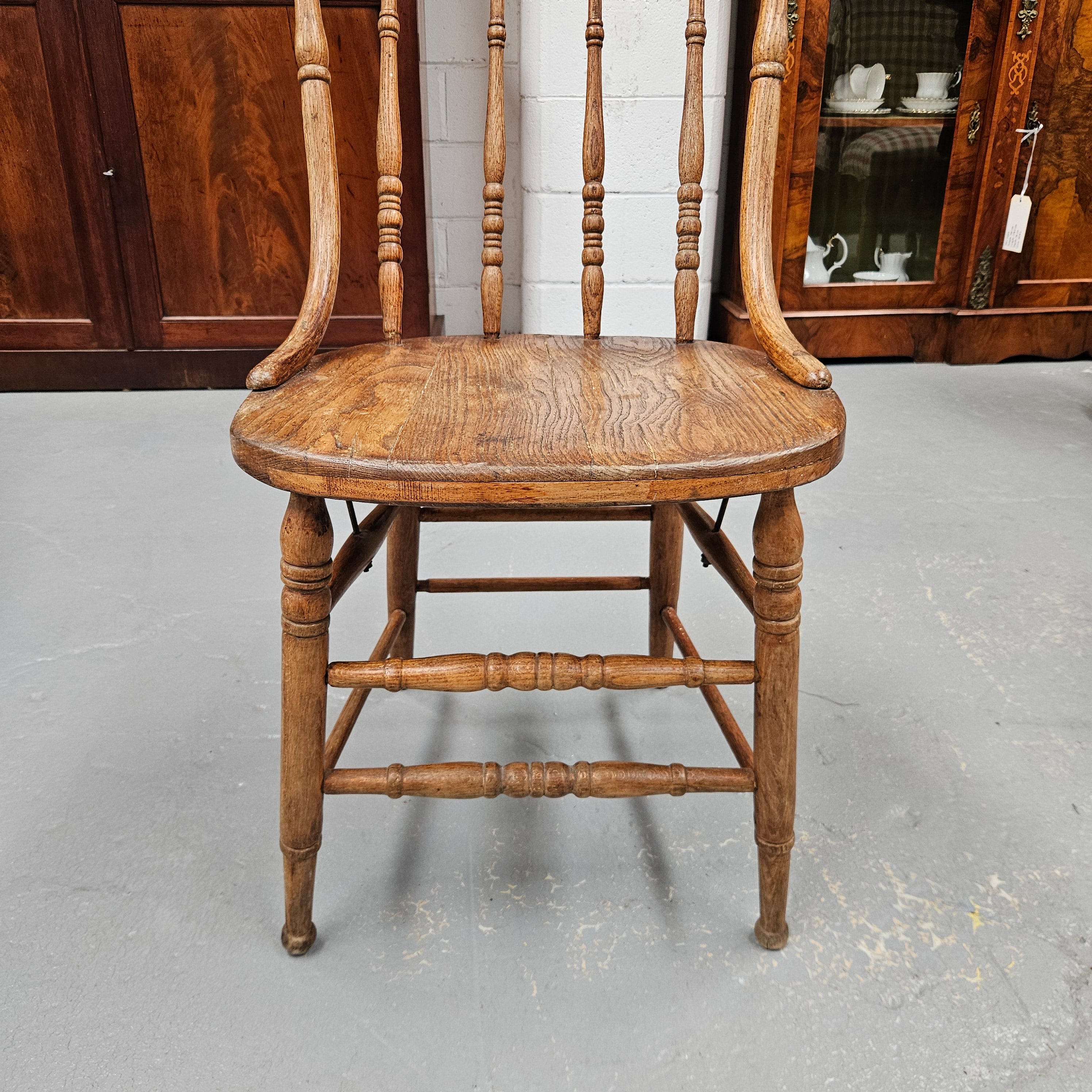 Vintage Oak Spindle Back Chair | Antique & Vintage | Moonee Ponds Antiques | Australia Wide Delivery
