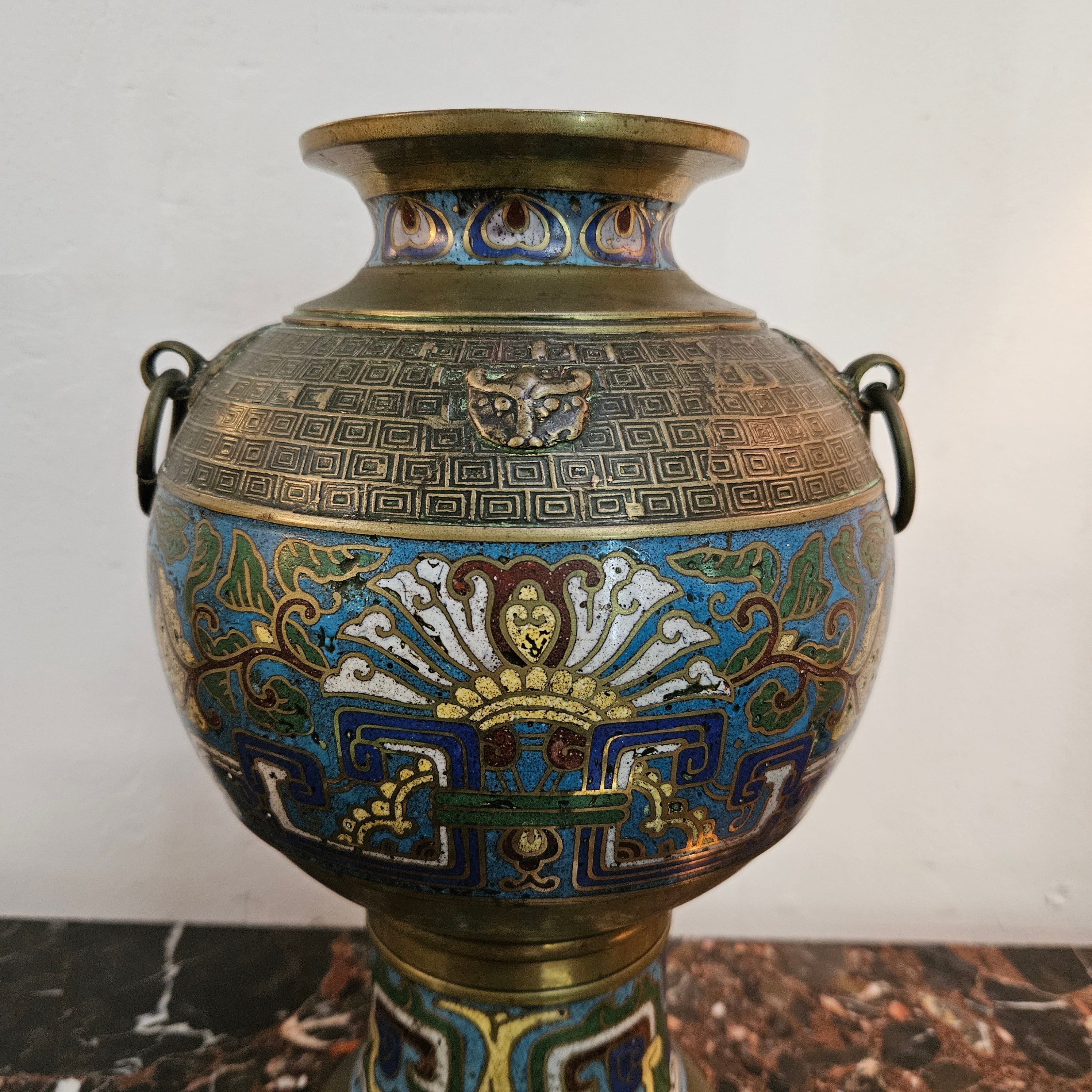Unusual 19th Century Cloisonné Vase | Antique & Vintage | Moonee Ponds Antiques | Australia Wide Delivery