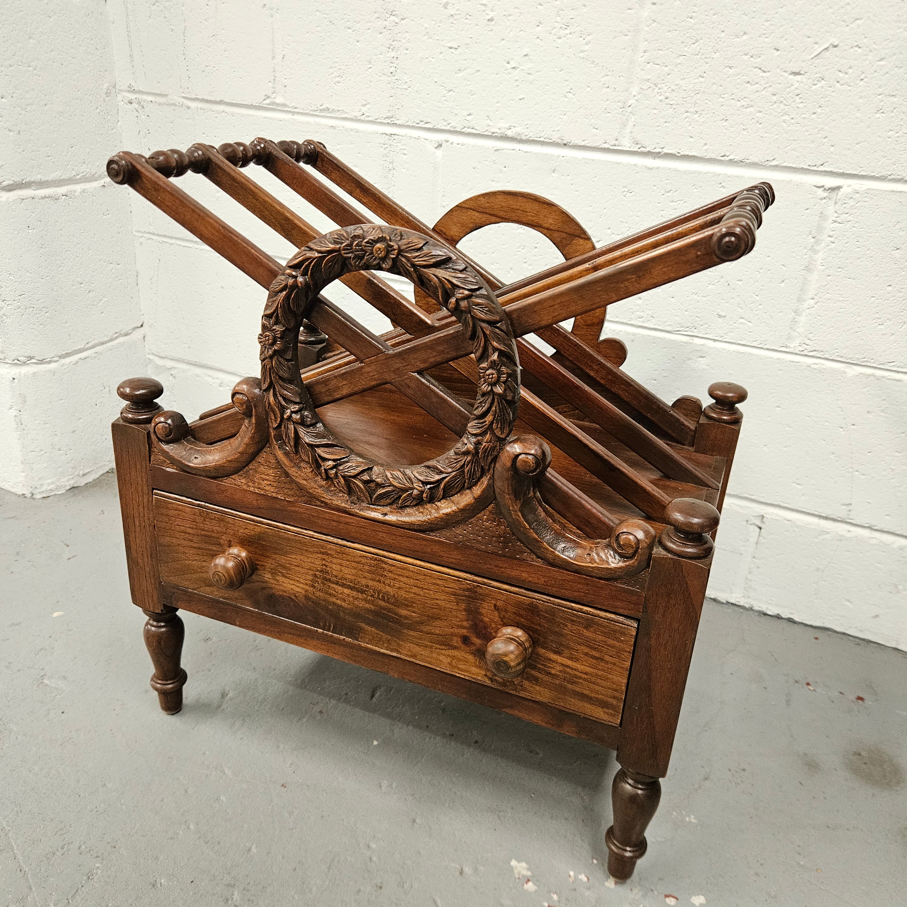 Vintage Mahogany Magazine Rack | Antique & Vintage | Moonee Ponds Antiques | Australia Wide