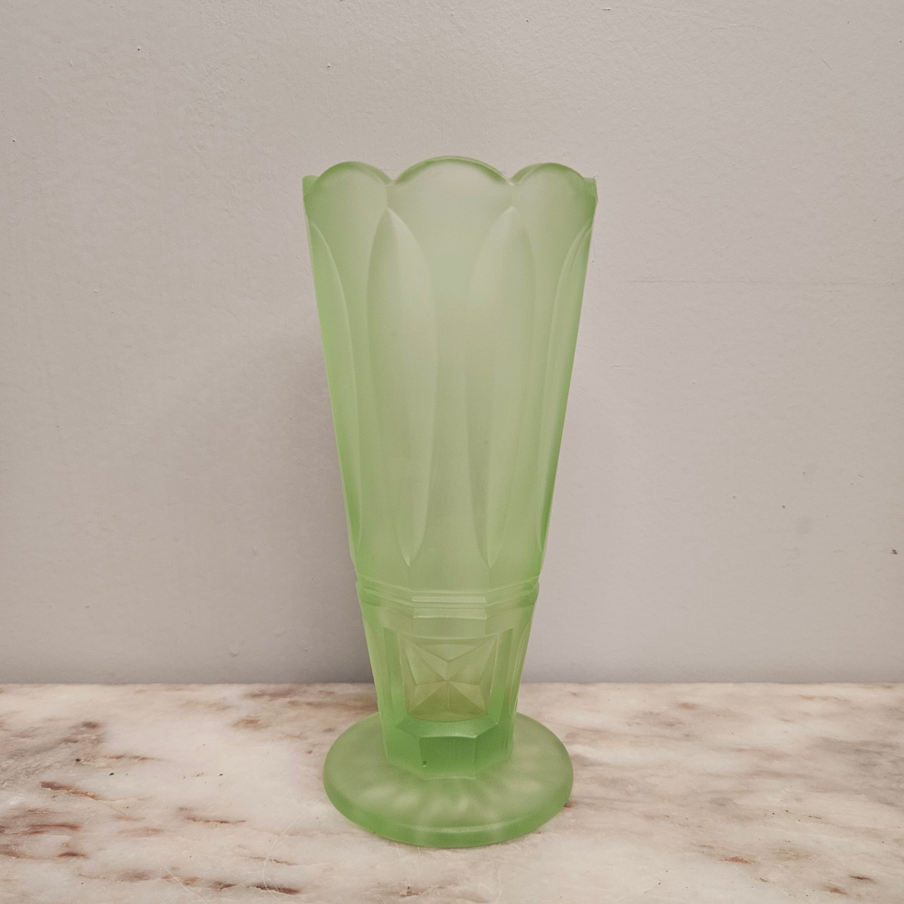 Vintage Depression Glass Vase | Antique & Vintage | Moonee Ponds Antiques | Australia Wide