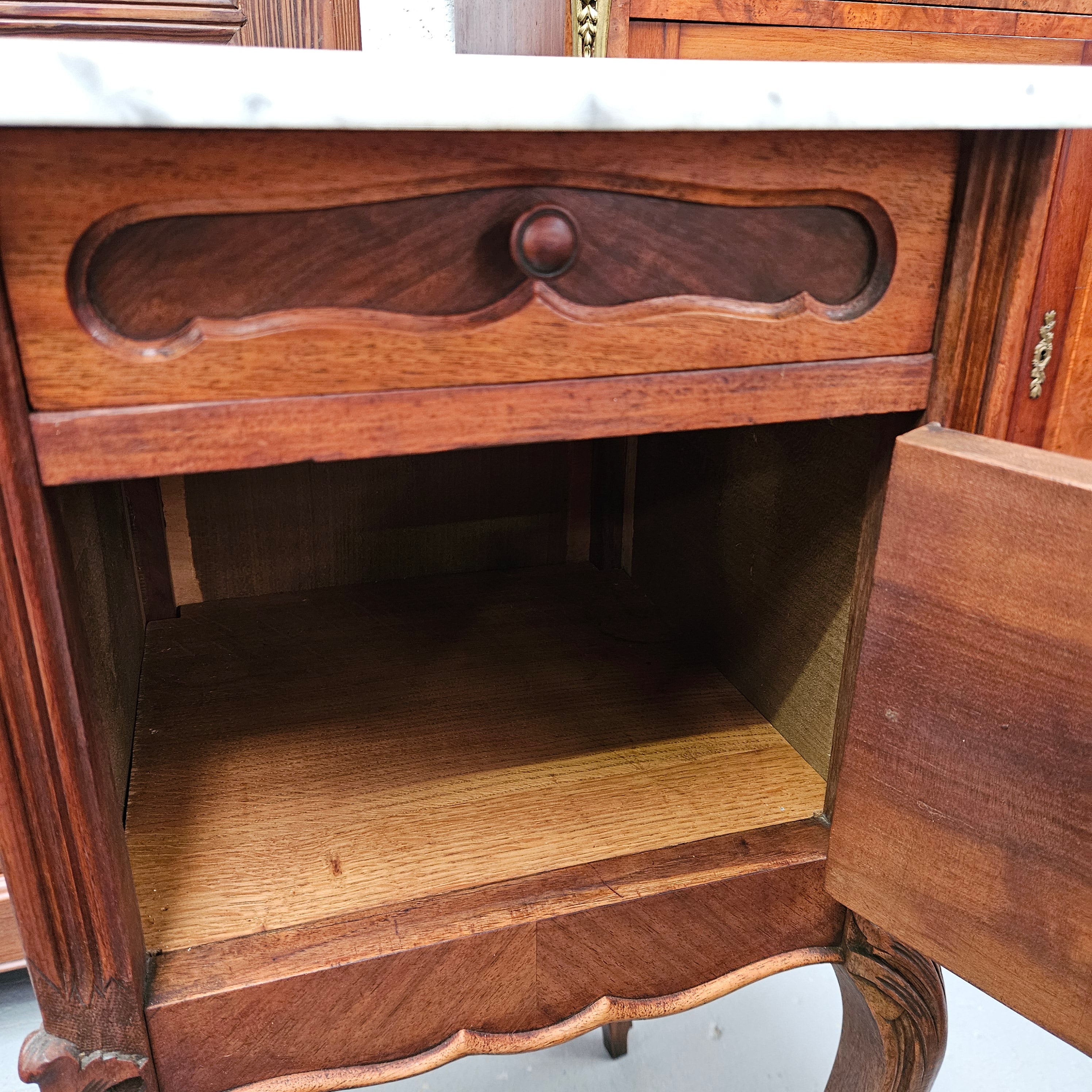 Louis XV Style Marble Top Single Bedside | Antique & Vintage | Moonee Ponds Antiques | Australia Wide Delivery