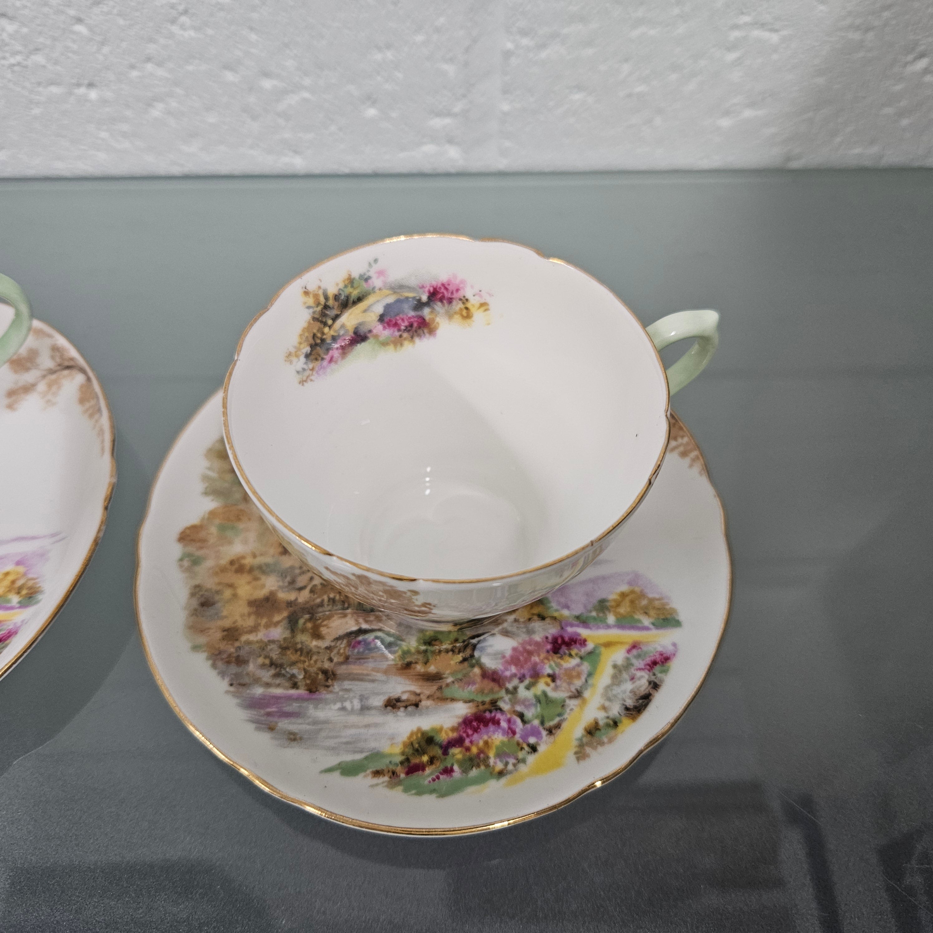 'Heather' Set of Six Shelley Coffee Cup & Saucers | Antique & Vintage | Moonee Ponds Antiques | Australia Wide Delivery