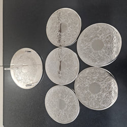 Set of Five Vintage Coasters and Holder | Antique & Vintage | Moonee Ponds Antiques | Australia Wide Delivery