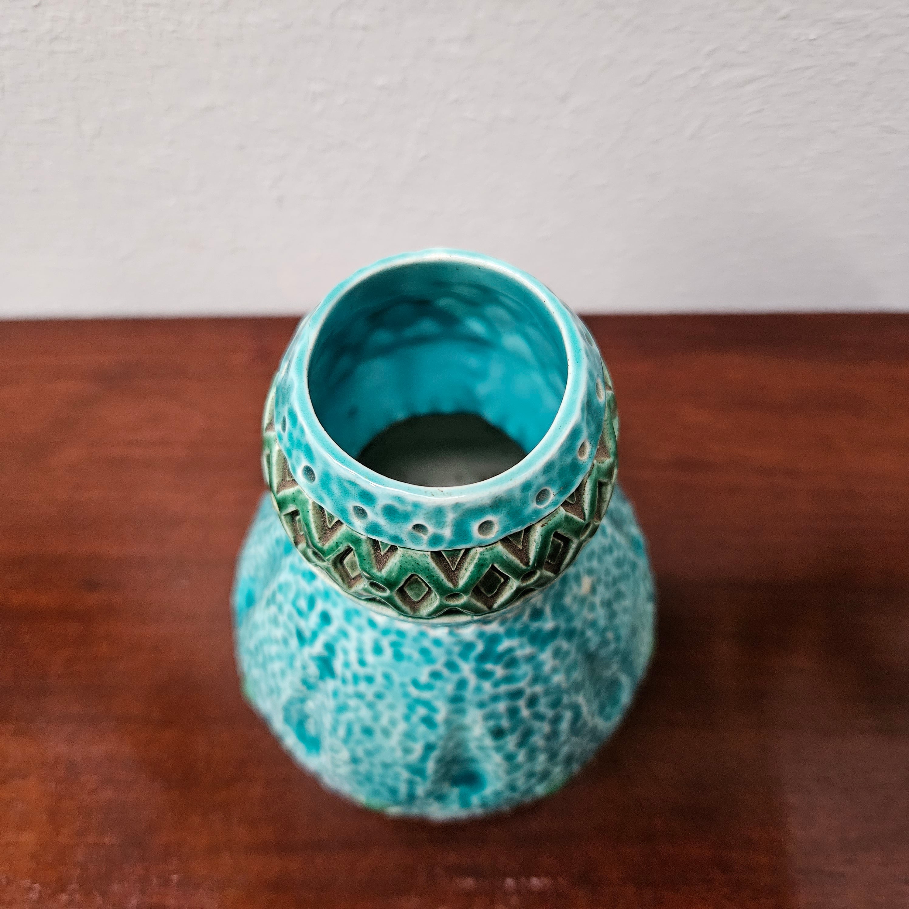 Lovely Blue/Green Austria Vase | Antique & Vintage | Moonee Ponds Antiques | Australia Wide Delivery