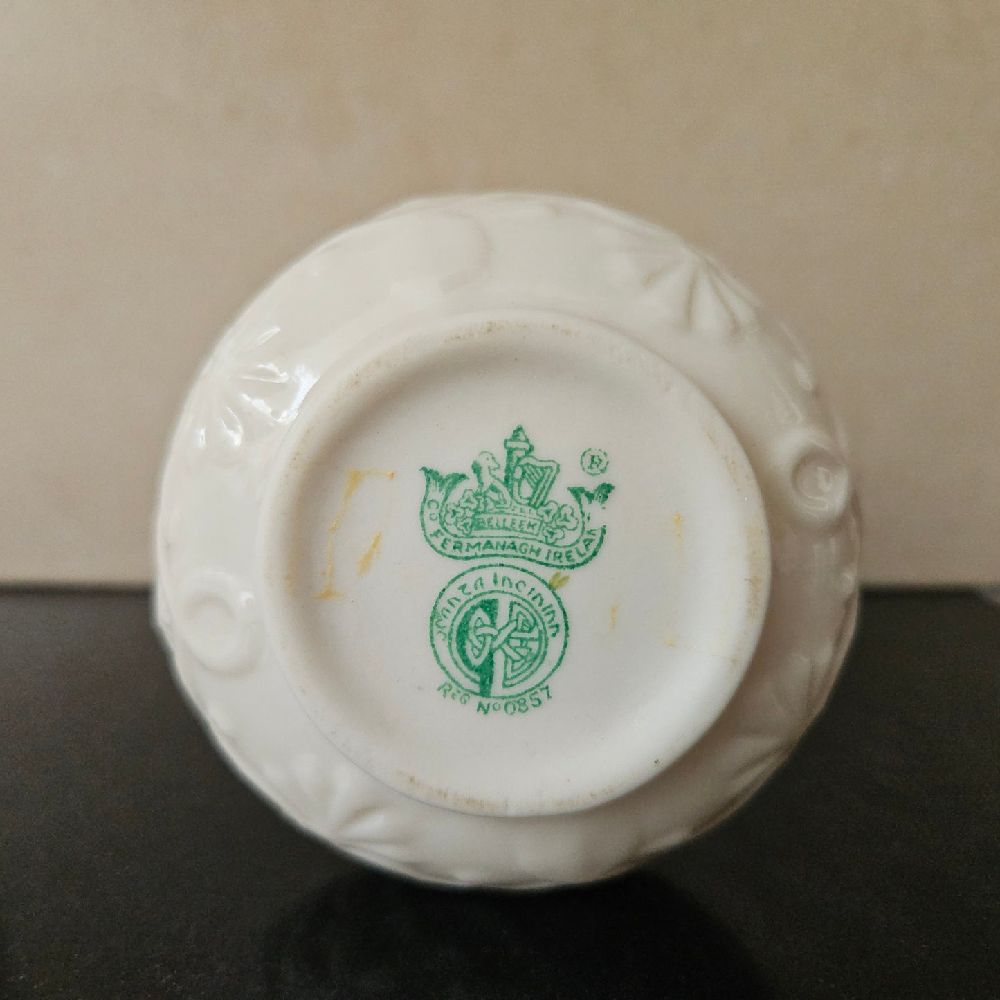 Belleek Shamrock Pattern Small Vase