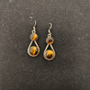 Sterling Silver & Double Drop Tiger Eye Earrings