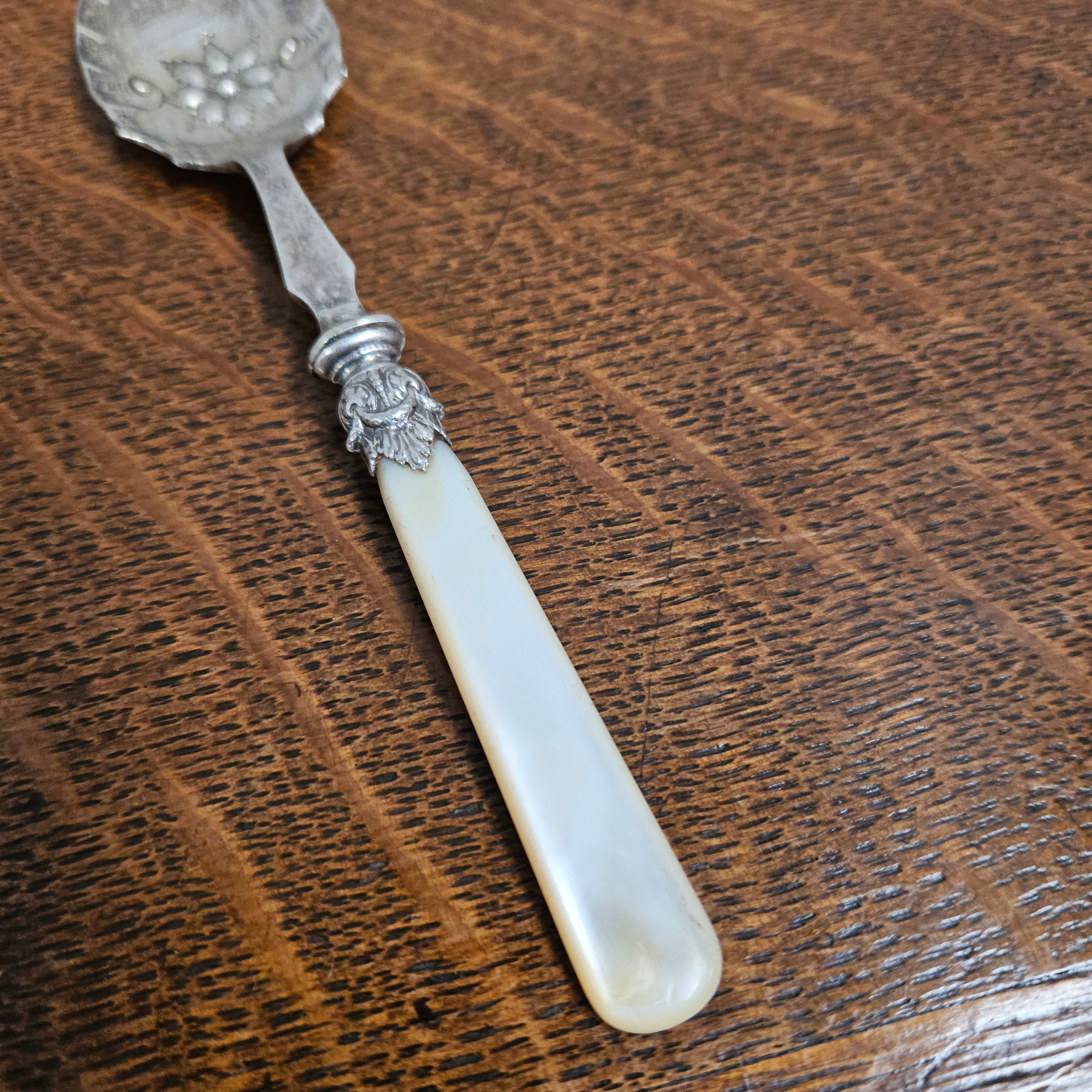 Antique Mother of Pearl & EPNS Silver Serving Spoon | Antique & Vintage | Moonee Ponds Antiques | Australia Wide Delivery