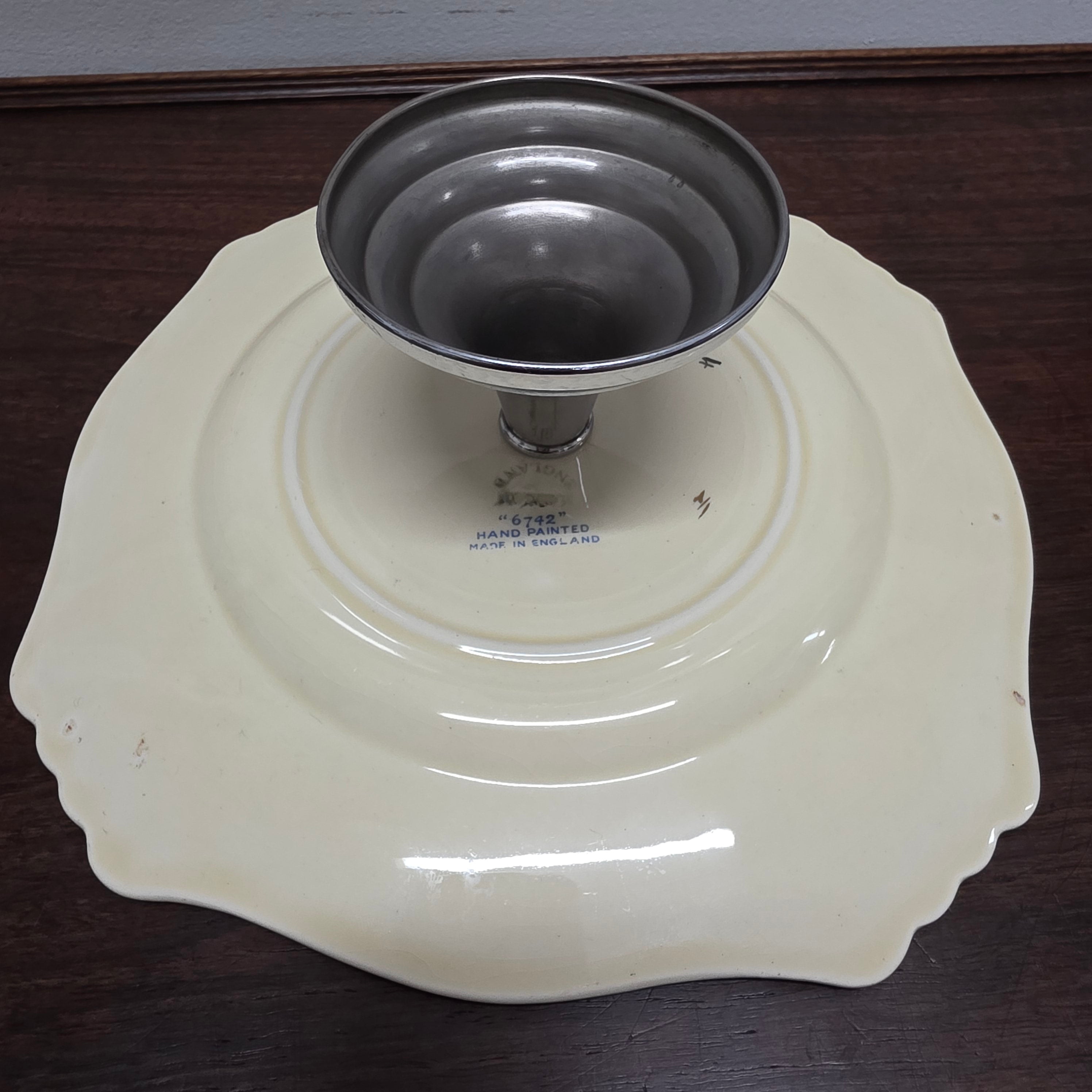 Royal Winton Comport/Cake Stand Hand Painted | Antique & Vintage | Moonee Ponds Antiques | Australia Wide Delivery