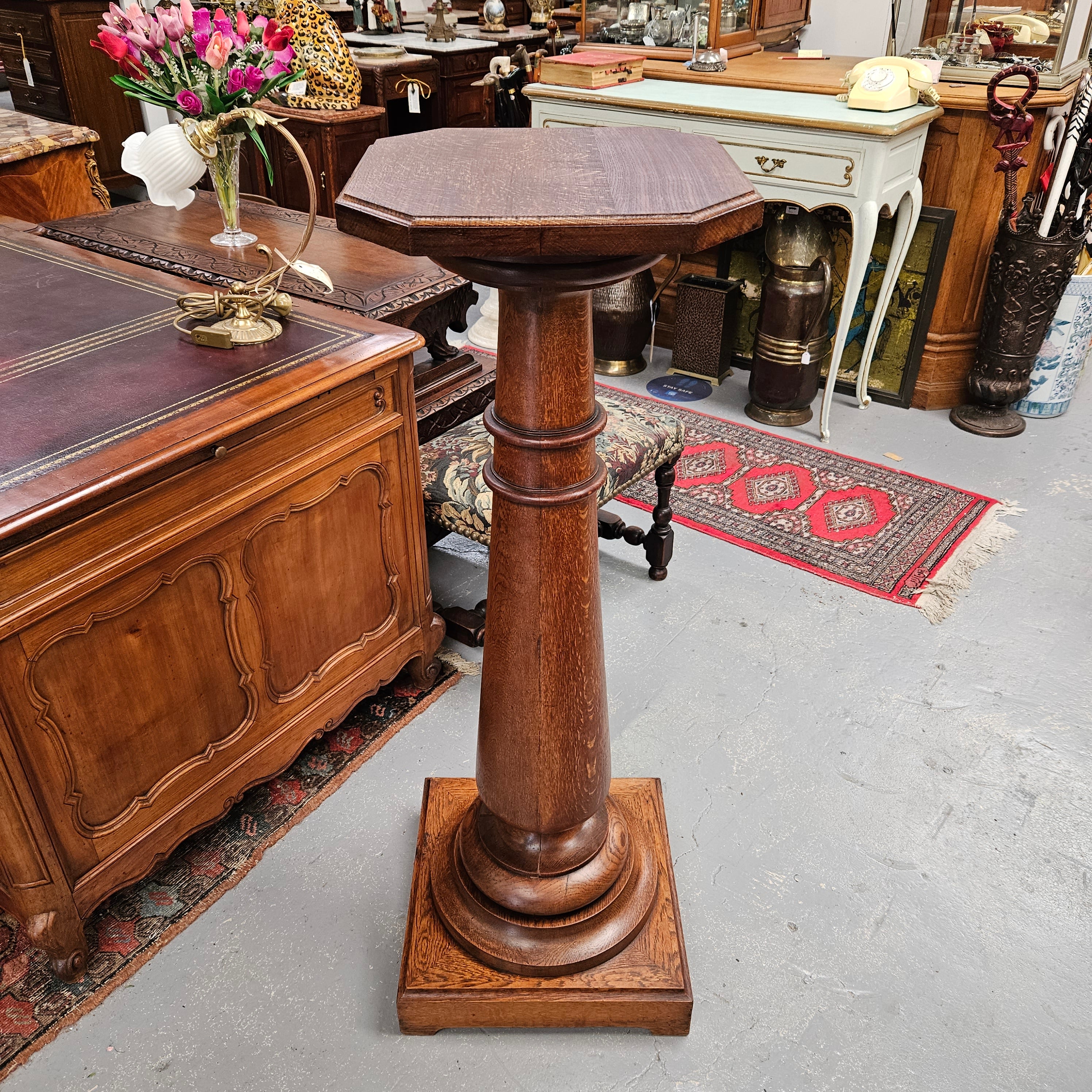 Grand French Oak Pedestal | Antique & Vintage | Moonee Ponds Antiques | Australia Wide Delivery