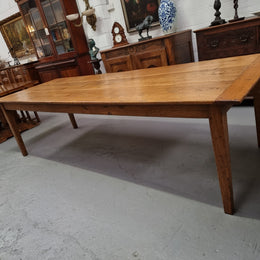 Vintage Reclaimed French Oak Three Plank Farmhouse Table