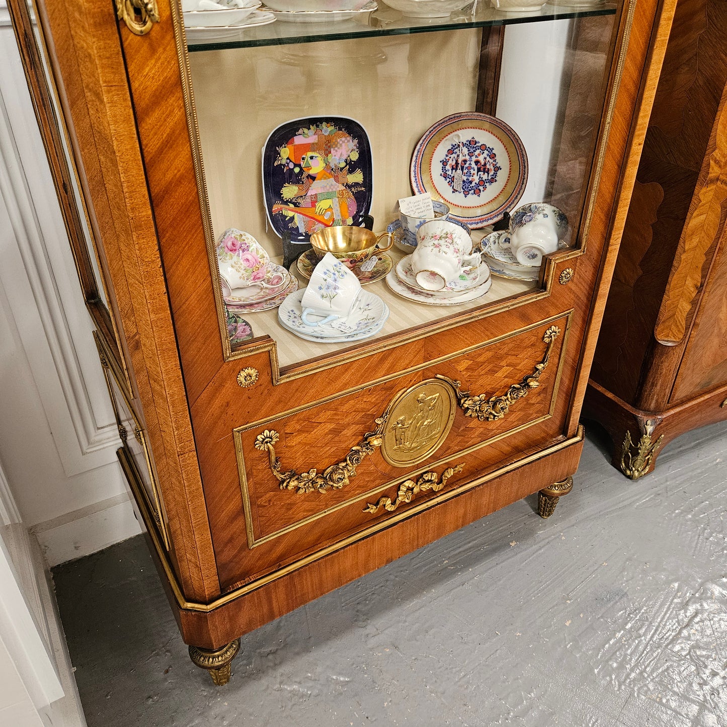 Stunning French Walnut Vitrine