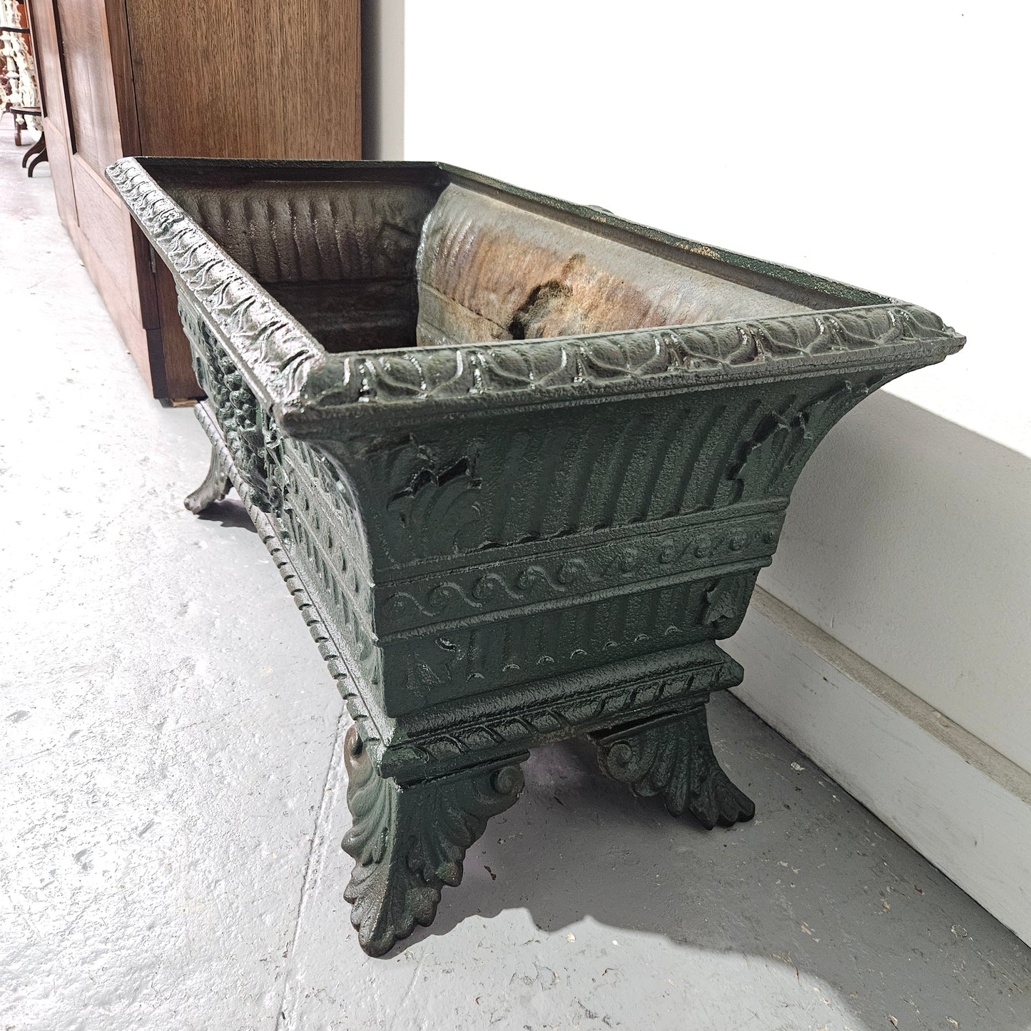 French 19th Century Antique Cast Iron Planter