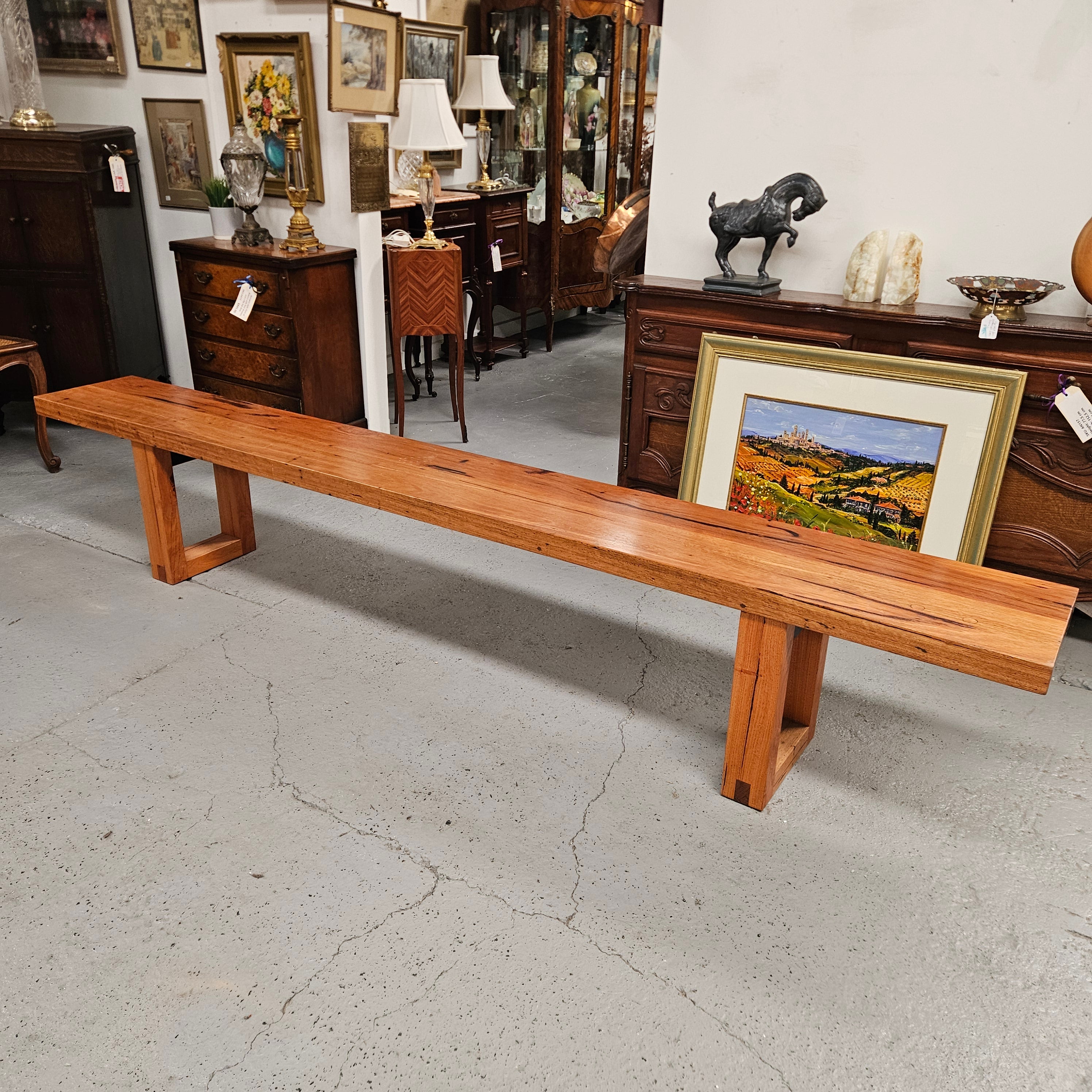 Stunning Reclaimed Blue Gum Bench Seat | Antique & Vintage | Moonee Ponds Antiques | Australia Wide Delivery