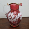 Vintage Ruby & Enamel Painted Glass Jug | Antique & Vintage | Moonee Ponds Antiques | Australia Wide Delivery
