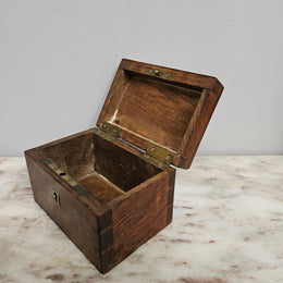 French Walnut Trinket Box & Key