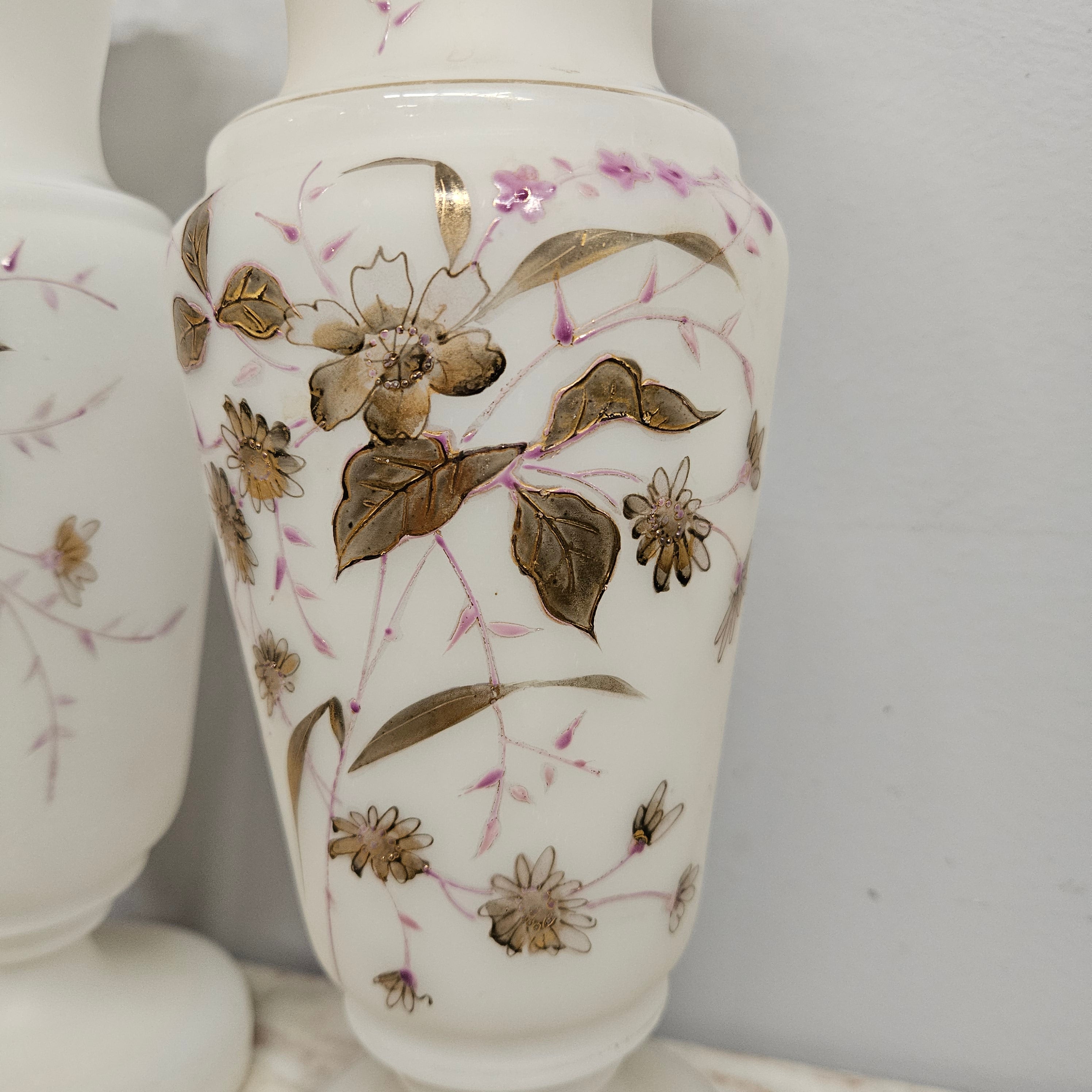 Pair of Victorian Opaline Glass Vases | Antique & Vintage | Moonee Ponds Antiques | Australia Wide