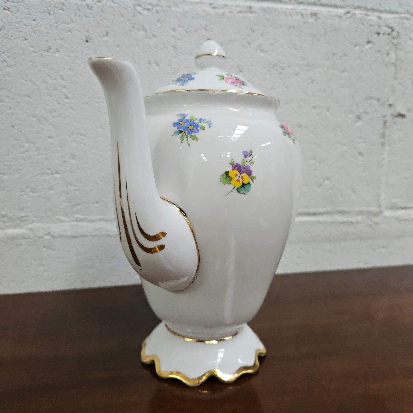 Antique Crown Staffordshire Coffee Pot