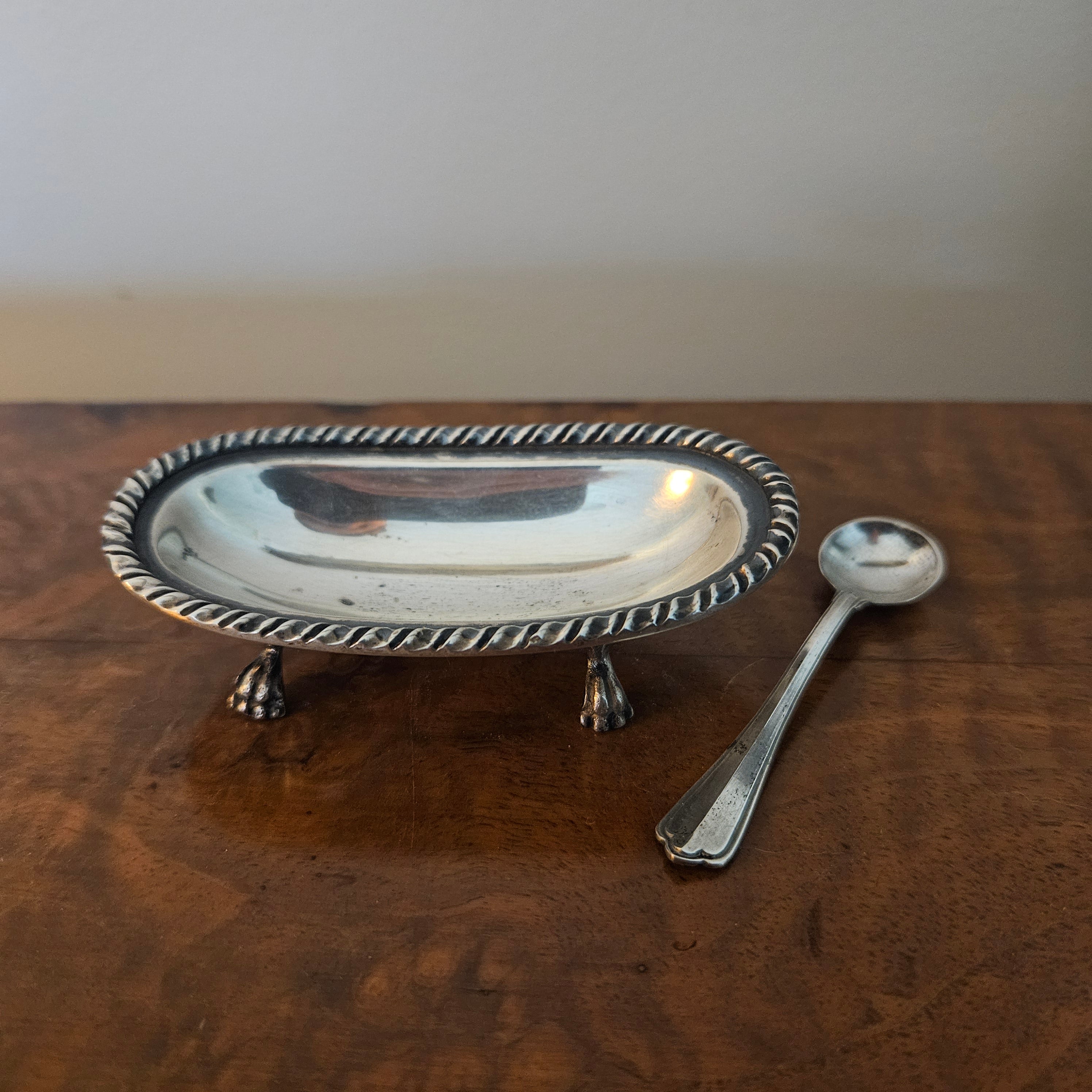 Vintage Salt Cellar & Spoon | Antique & Vintage | Moonee Ponds Antiques | Australia Wide Delivery