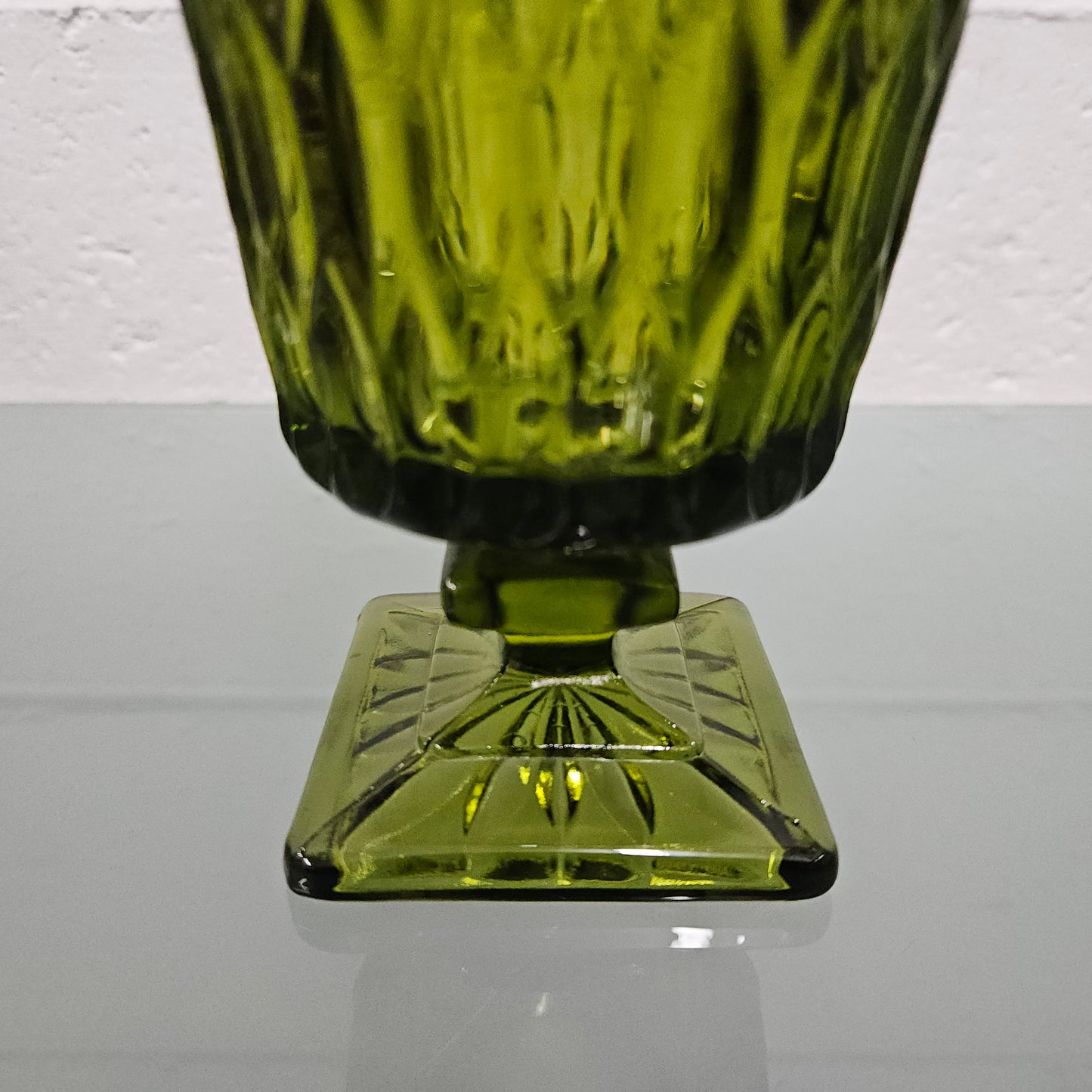 Vintage Green Glass Vase/Boblet