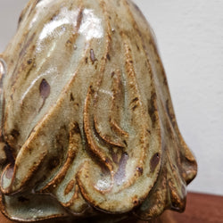 Vintage Pottery Bust On Wooden Base | Antique & Vintage | Moonee Ponds Antiques | Australia Wide Delivery