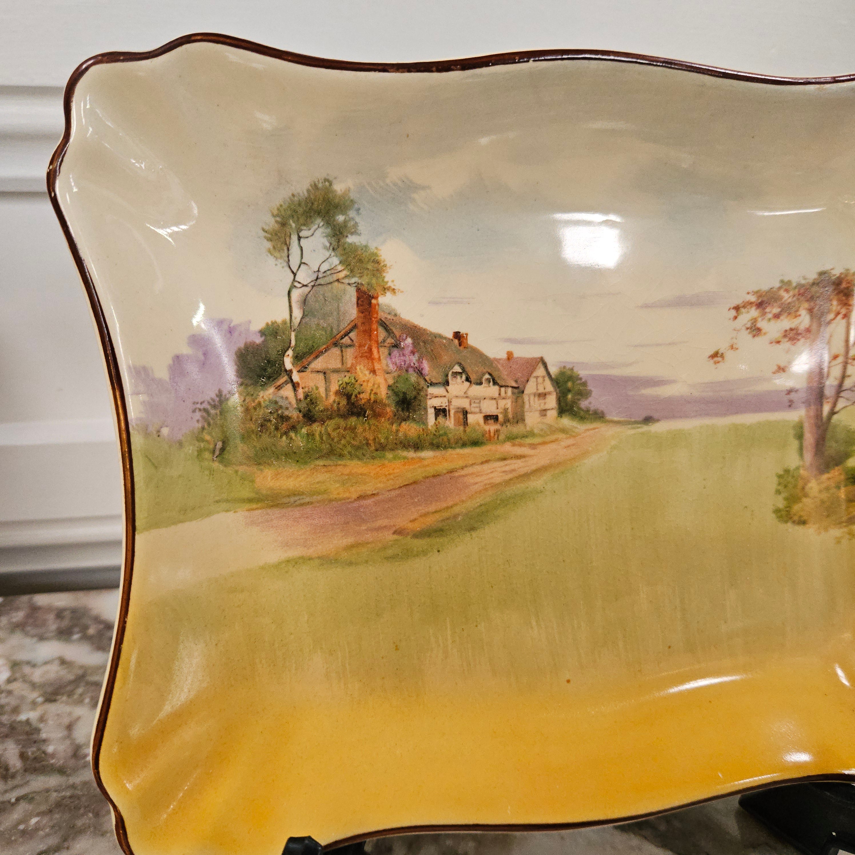 Royal Doulton Country Scene Decorative Plate | Antique & Vintage | Moonee Ponds Antiques | Australia Wide Delivery